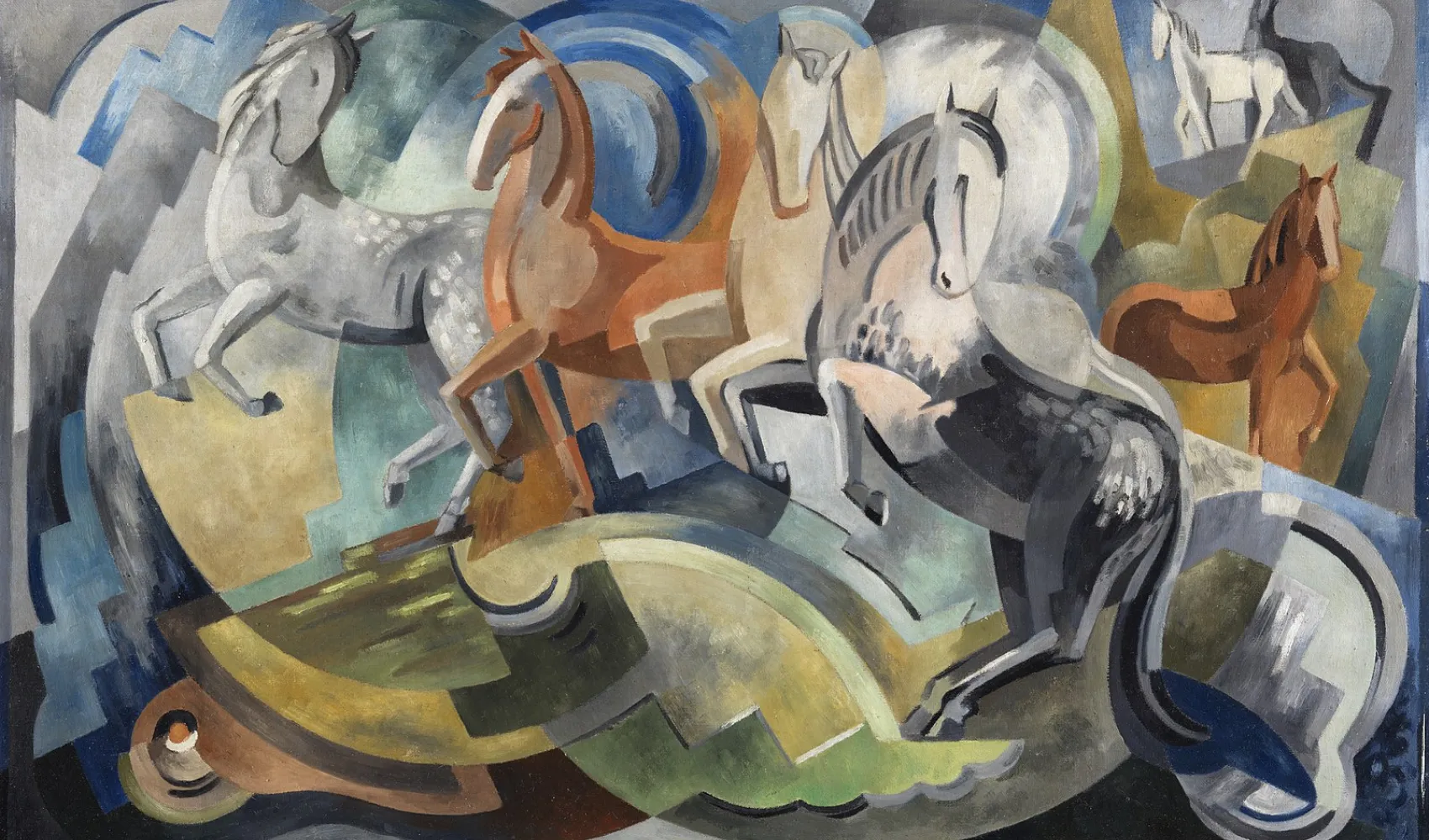 Mainie Jellett (1897-1944), Achill Horses, 1941. This work is licensed under a Creative Commons Attribution 4.0 International License.