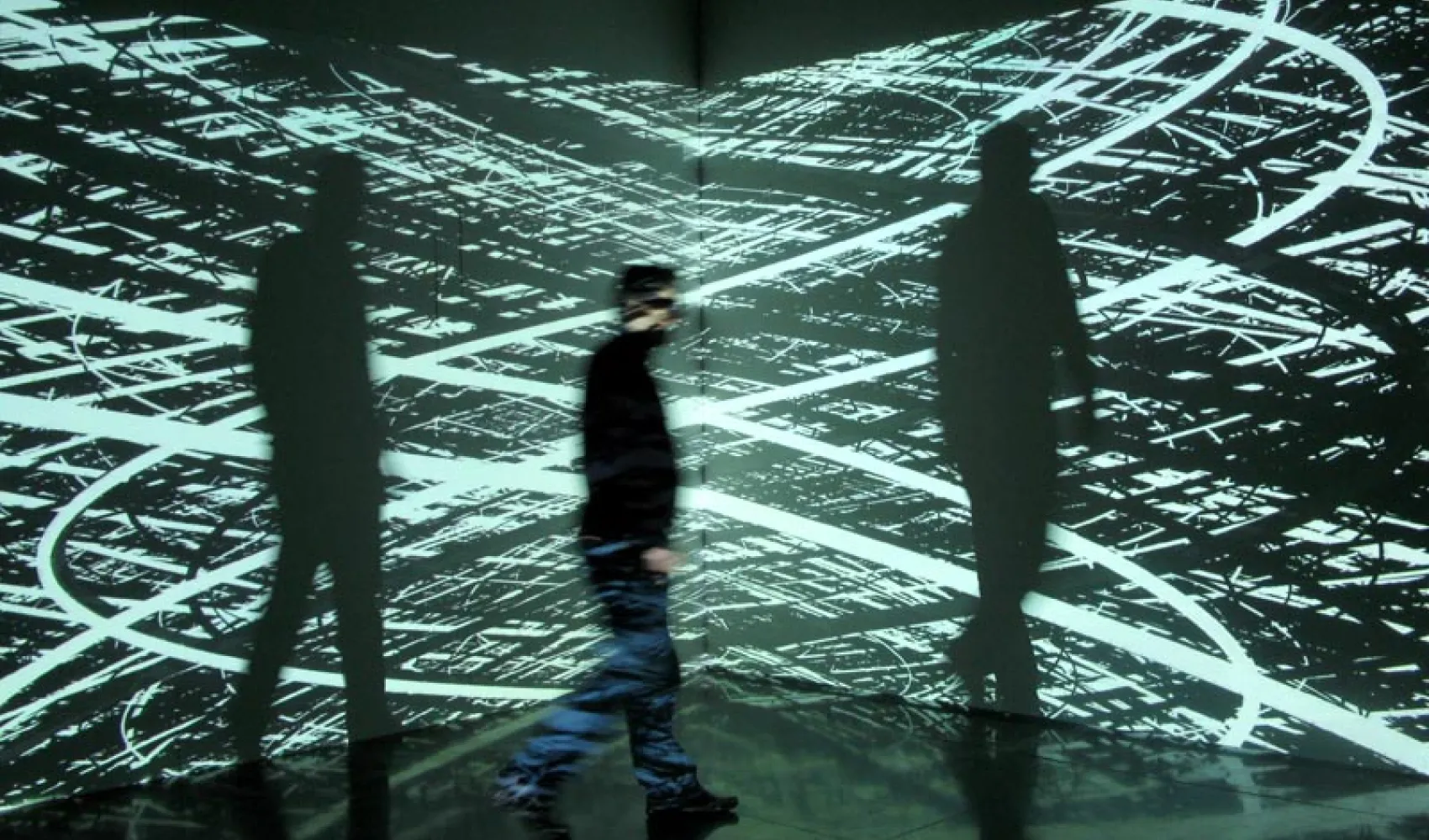 Irrational Geometrics (2008), digital art installation, Pascal Dombis. Public domain.